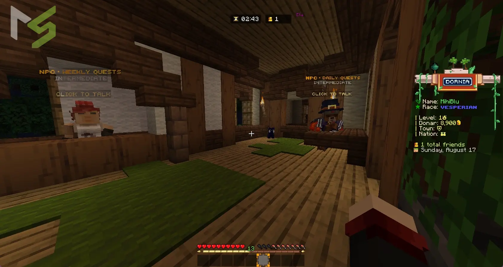 Dornia quest and NPC interior