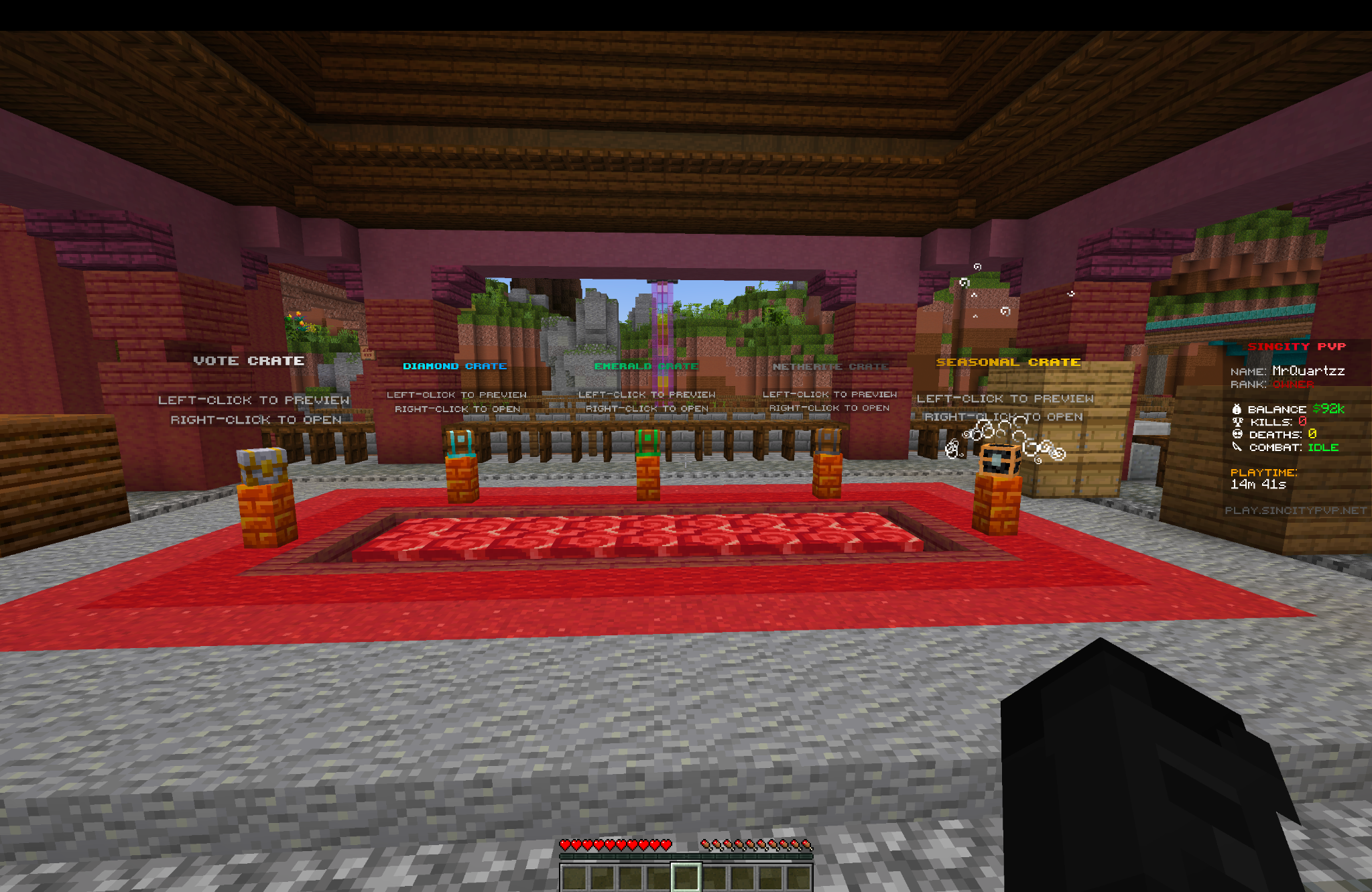 SinCity PvP crates room showcase